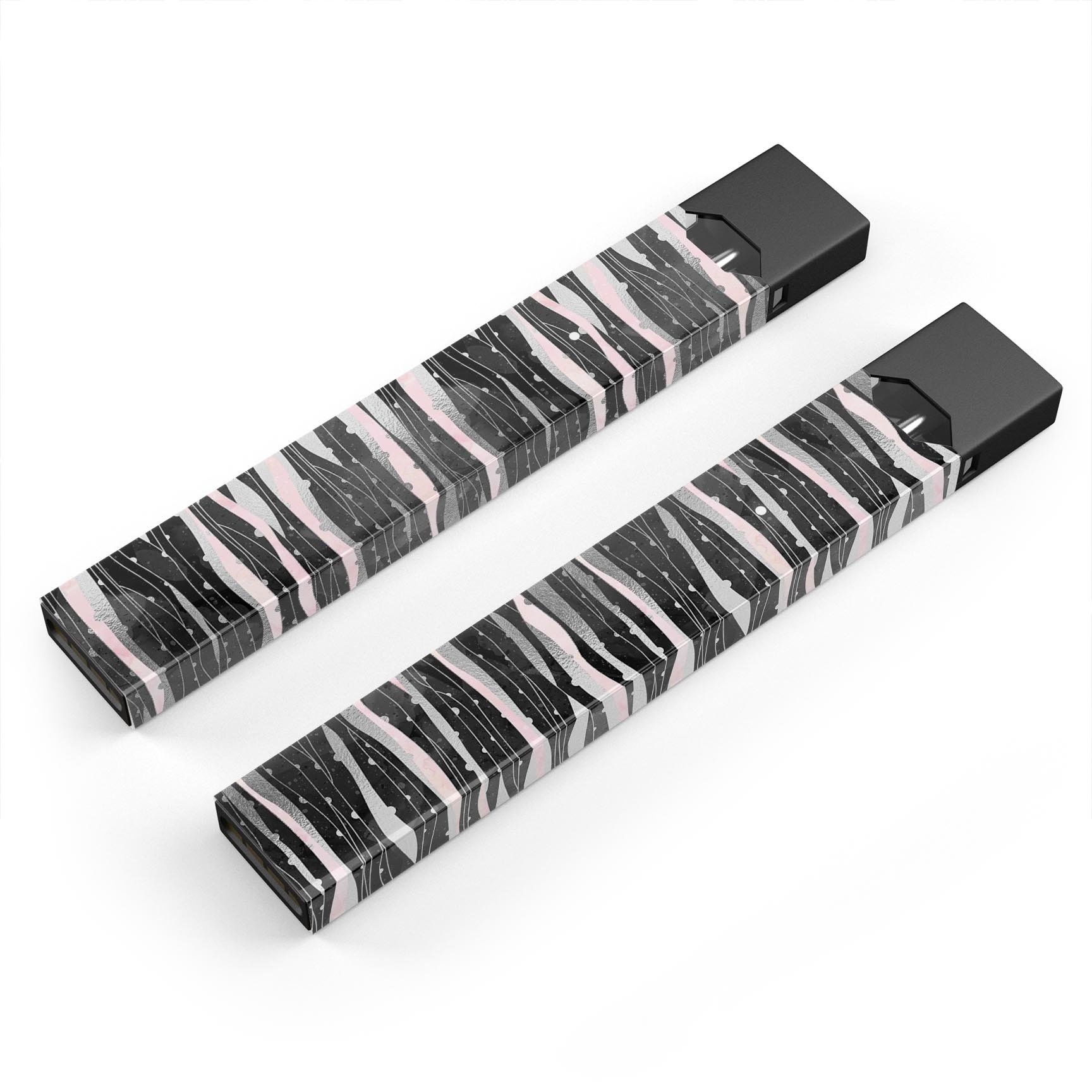 Karamfila Silver & Pink Marble V5 skin wrap for JUUL device, showcasing its stylish design and protective features.